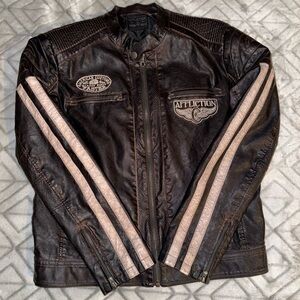 Affliction American Customs Motor
Sports Men’s Leather Jacket Large